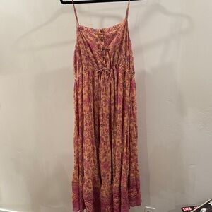 Spell & The Gypsy Floral Maxi Dress with adjustable straps.